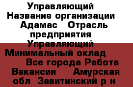 Управляющий › Название организации ­ Адамас › Отрасль предприятия ­ Управляющий › Минимальный оклад ­ 40 000 - Все города Работа » Вакансии   . Амурская обл.,Завитинский р-н